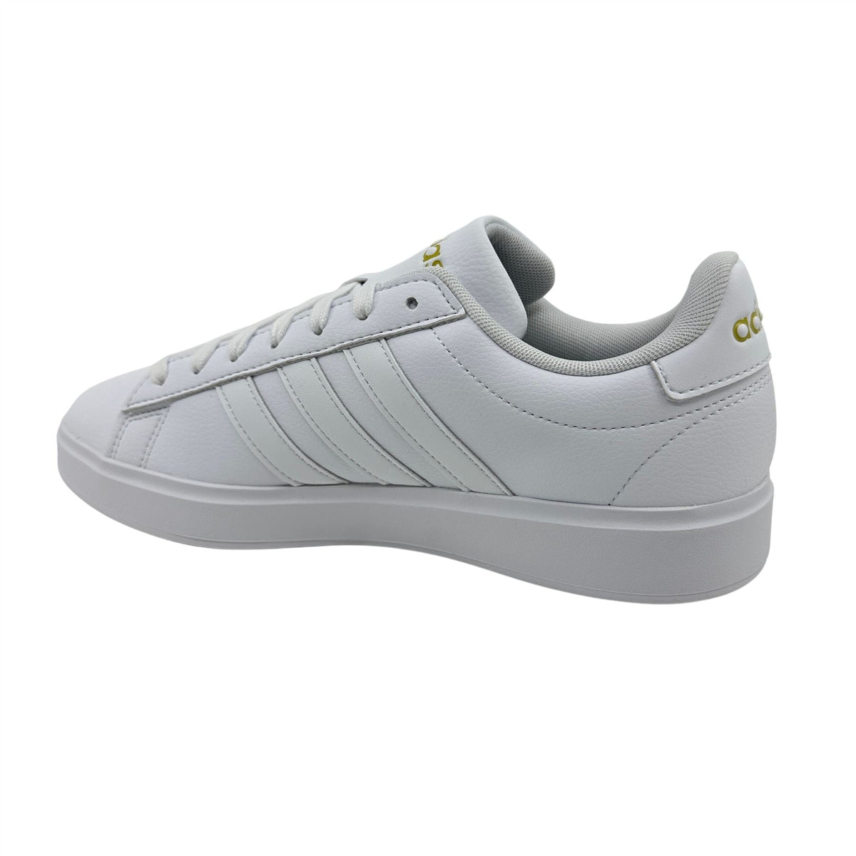 Adidas Grand Court 2.0 Cloud White Gold Metallic Womens Sneaker