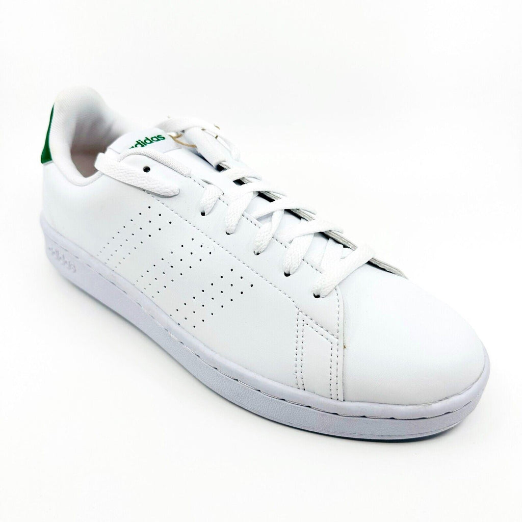 Adidas Advantage White Green Mens Athletic Tennis Sneakers GZ5300