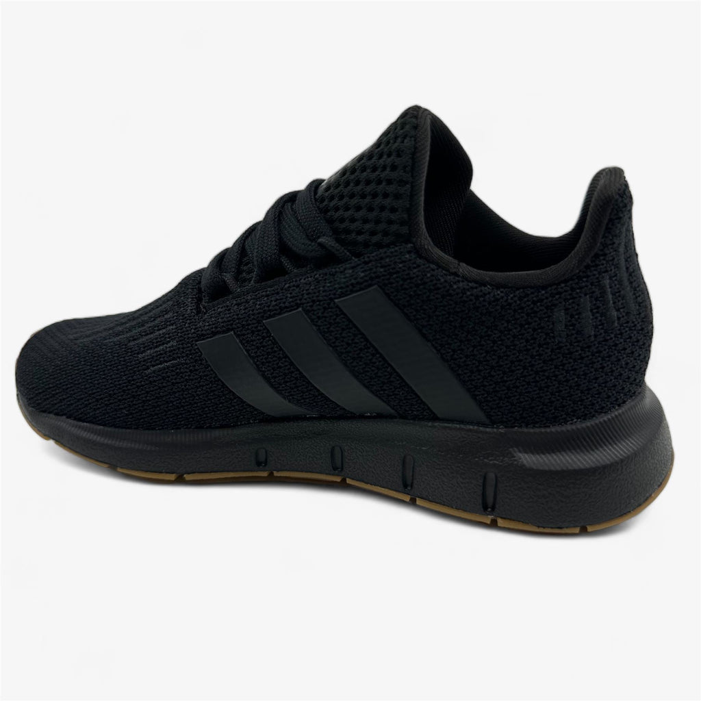 Adidas Swift Run 1.0 EL Triple Black Baby Toddler Athletic Sneaker