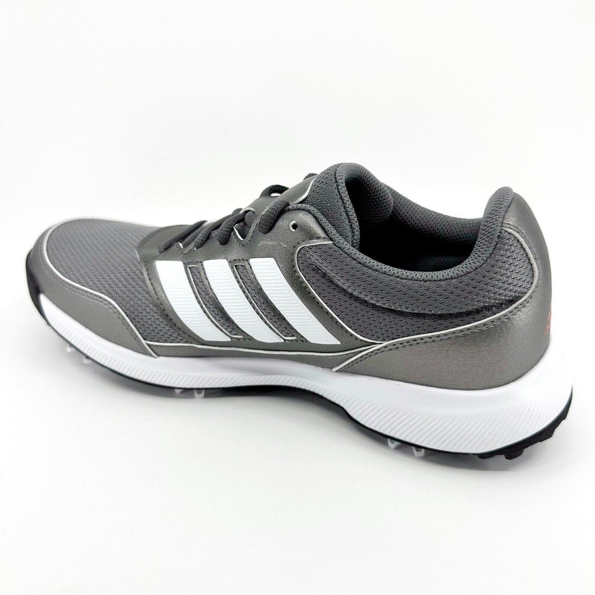 Adidas Tech Response 2.0 Gray Silver Metallic Mens Spike Golf Shoes EE9123
