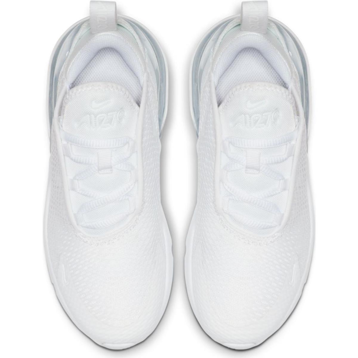 Little Kids Nike Air Max 270 White/Metallic Silver/White (AO2372 103)