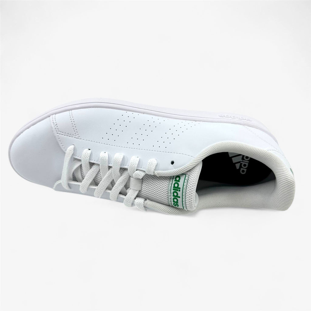 Adidas Advantage Base Cloud White Green Mens Athletic Sneaker