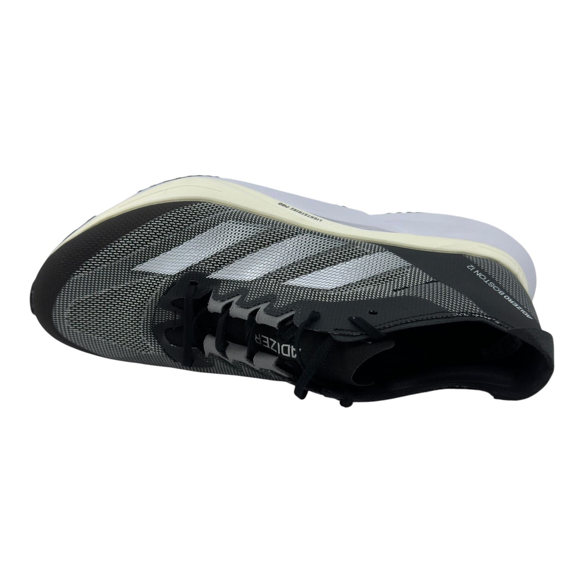 Adidas Adizero Boston 12 Black White Mens Athletic Sneaker