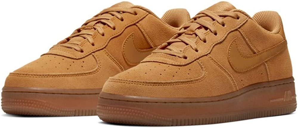 Big Kid's Nike Air Force 1 LV8 Wheat/Wheat-Gum Light Brown (BQ5485 700)