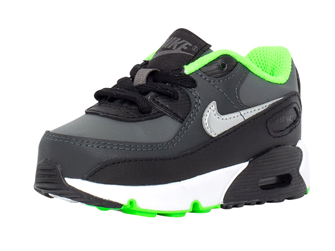 Toddler's Nike Air Max 90 LTR Black/Chrome-Dk Smoke Grey (CD6868 016)