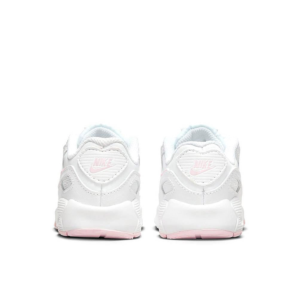 Toddler's Nike Air Max 90 LTR White/Pink Foam-White-White (CD6868 121)