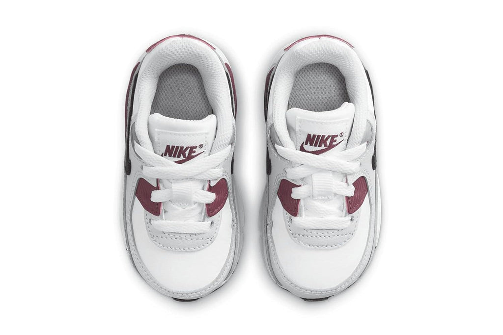 Toddler's Nike Air Max 90 LTR White/Black-Dark Team Red (CD6868 125)