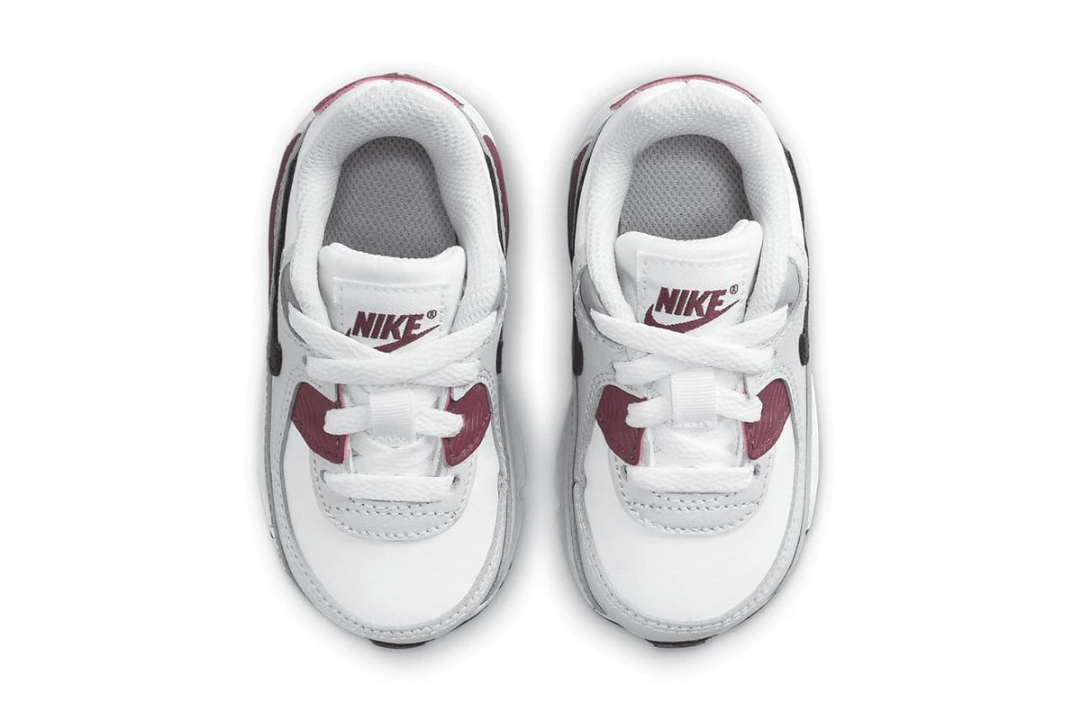 Toddler's Nike Air Max 90 LTR White/Black-Dark Team Red (CD6868 125)