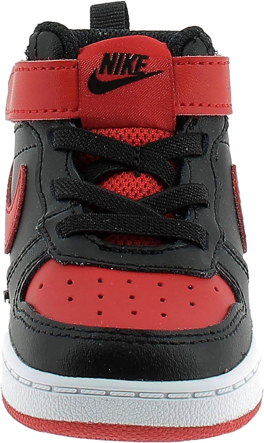 Toddler's Nike Court Borough Mid 2 Blk/University Red-White (CD7784 003)