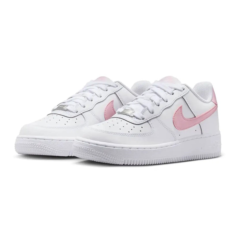 Big Kid's Nike Air Force 1 White/Med Soft Pink-White (CT3839 115)