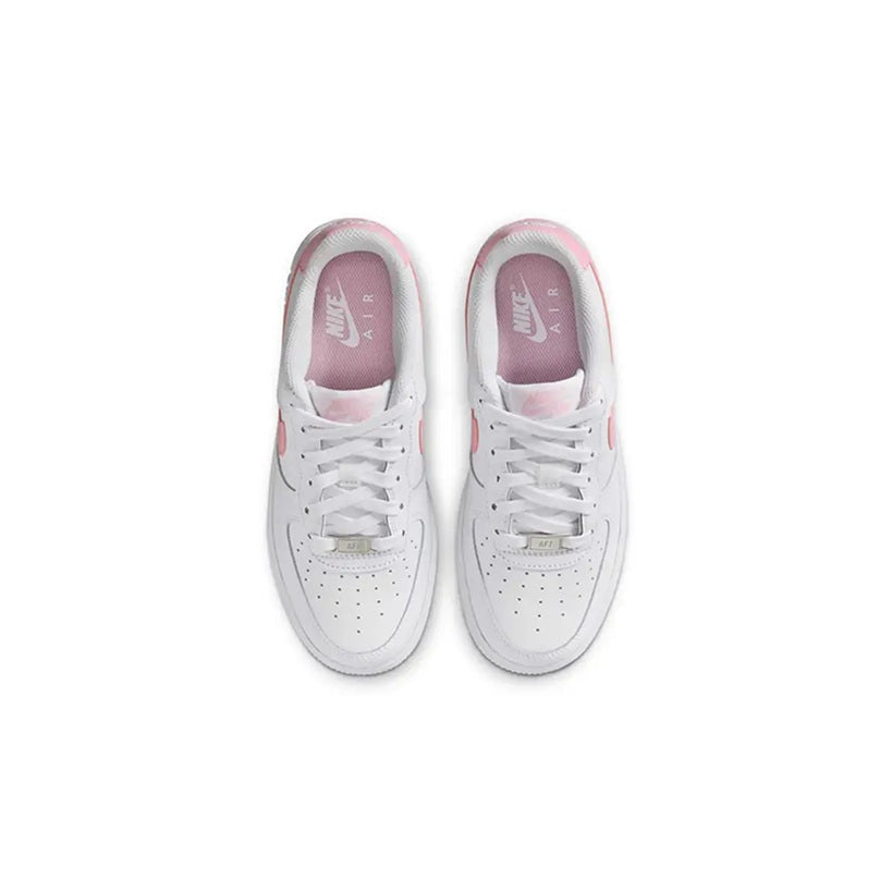 Big Kid's Nike Air Force 1 White/Med Soft Pink-White (CT3839 115)