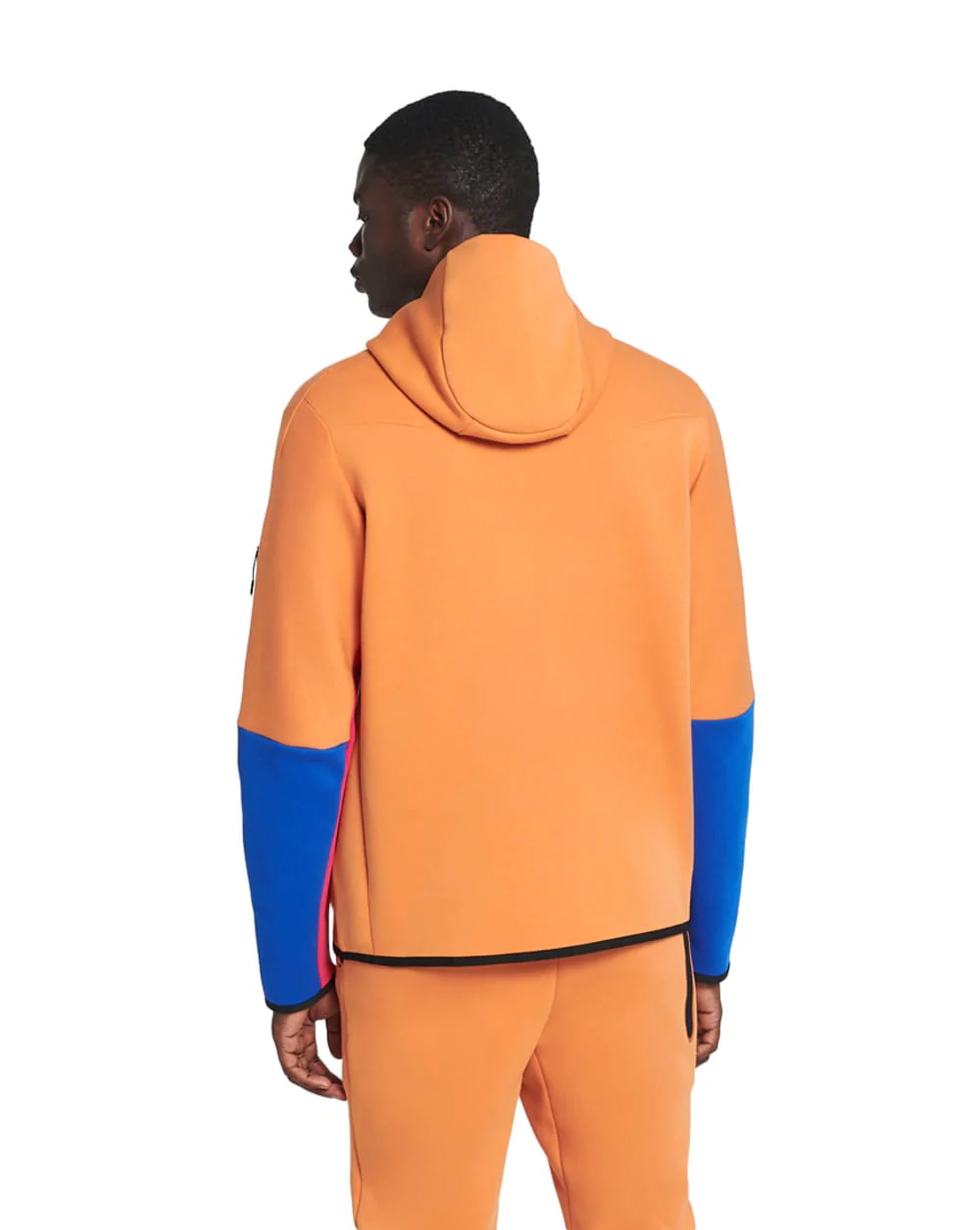 Men's Nike Sportswear Hot Curry/Pnk/Blu/Blck Tech Fleece Full-Zip Hoodie