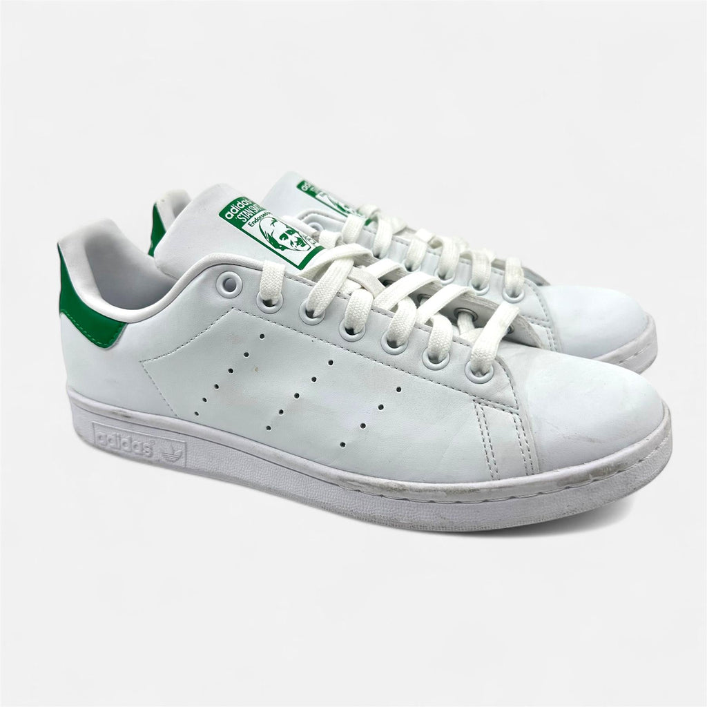 Adidas Stan Smith White Green Mens Size 8.5 Athletic Sneaker