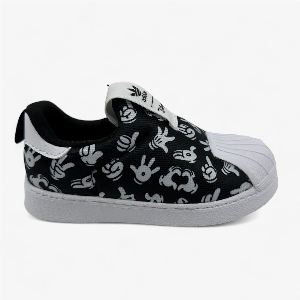 Adidas Superstar 360 Black White Baby Toddler Athletic Disney Sneaker