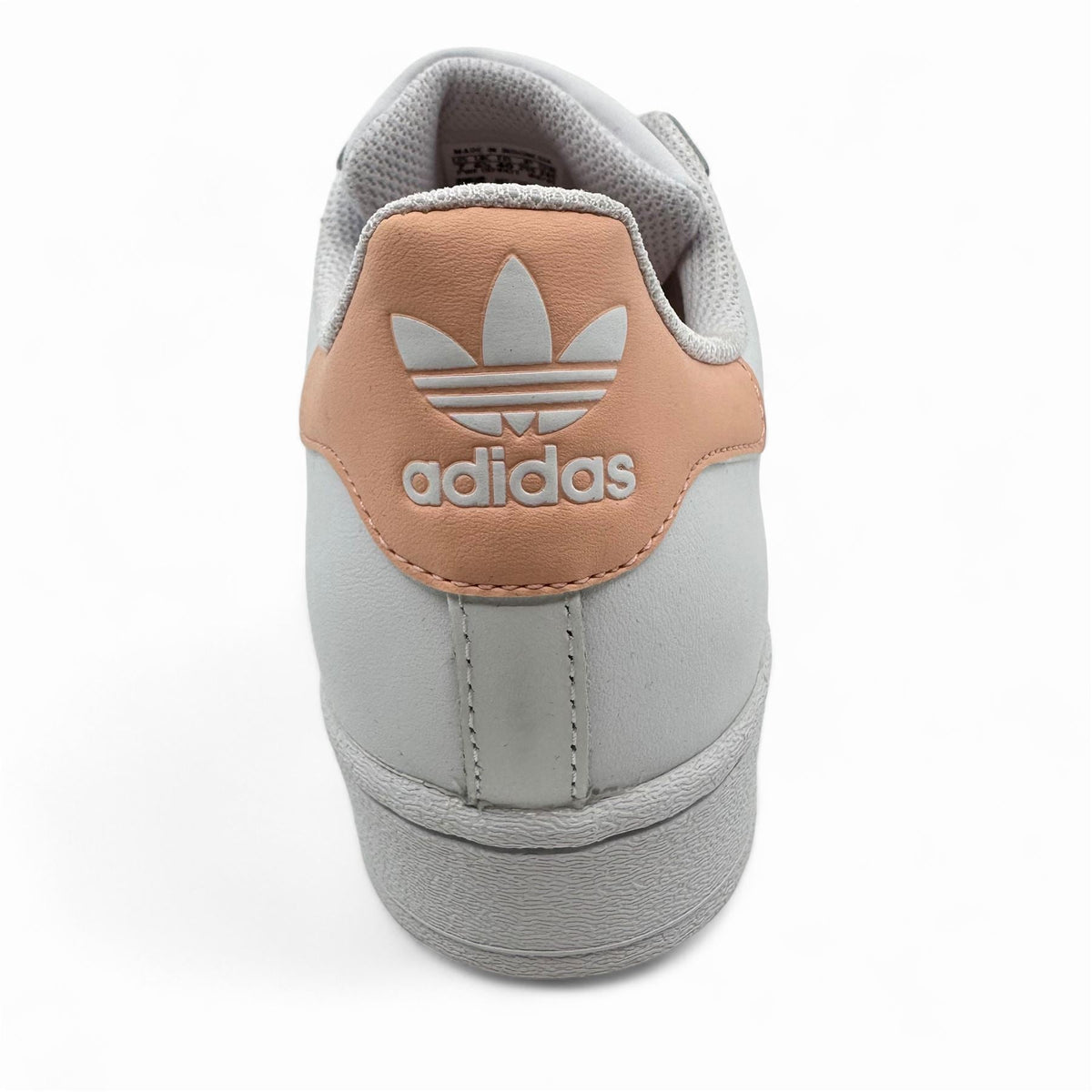 Adidas Superstar White Haze Coral Kids Size 7 Athletic Sneaker