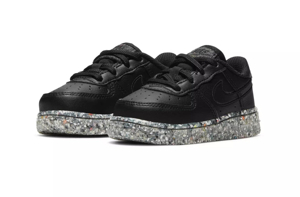 Toddler's Nike Force 1 KSA Black/Black-Metallic Silver (DB4587 001)