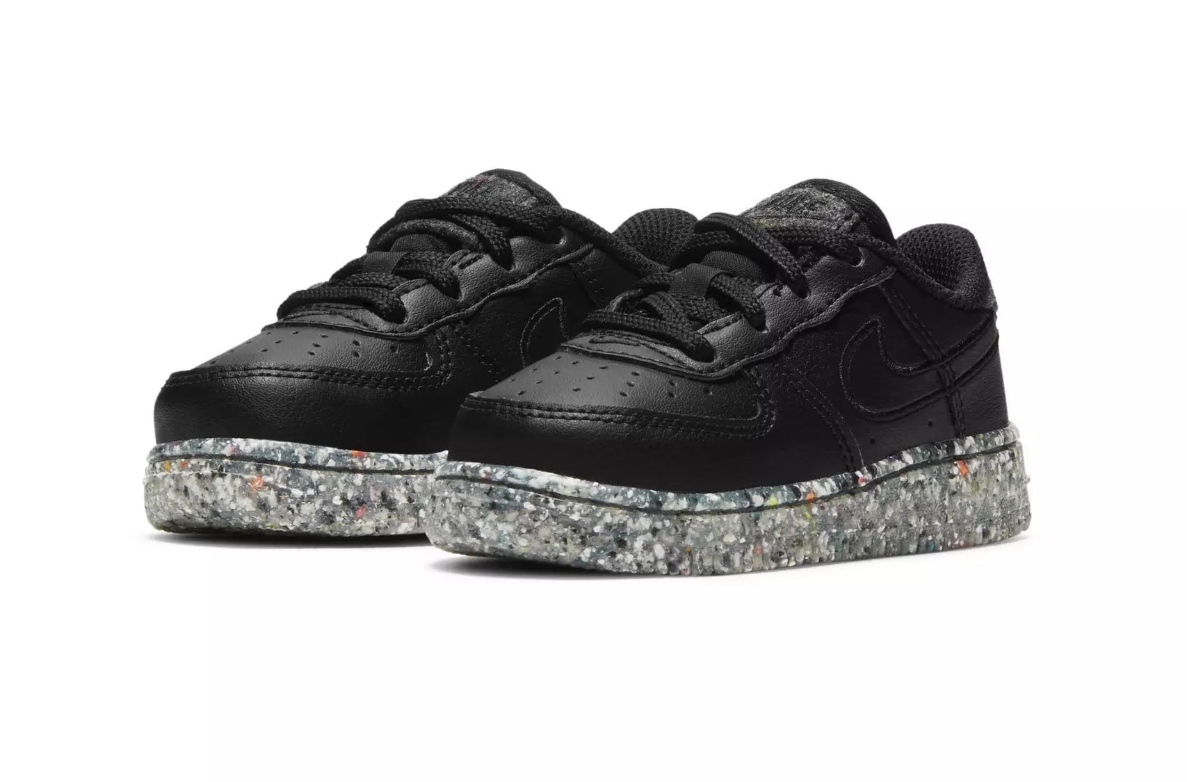 Toddler's Nike Force 1 KSA Black/Black-Metallic Silver (DB4587 001)