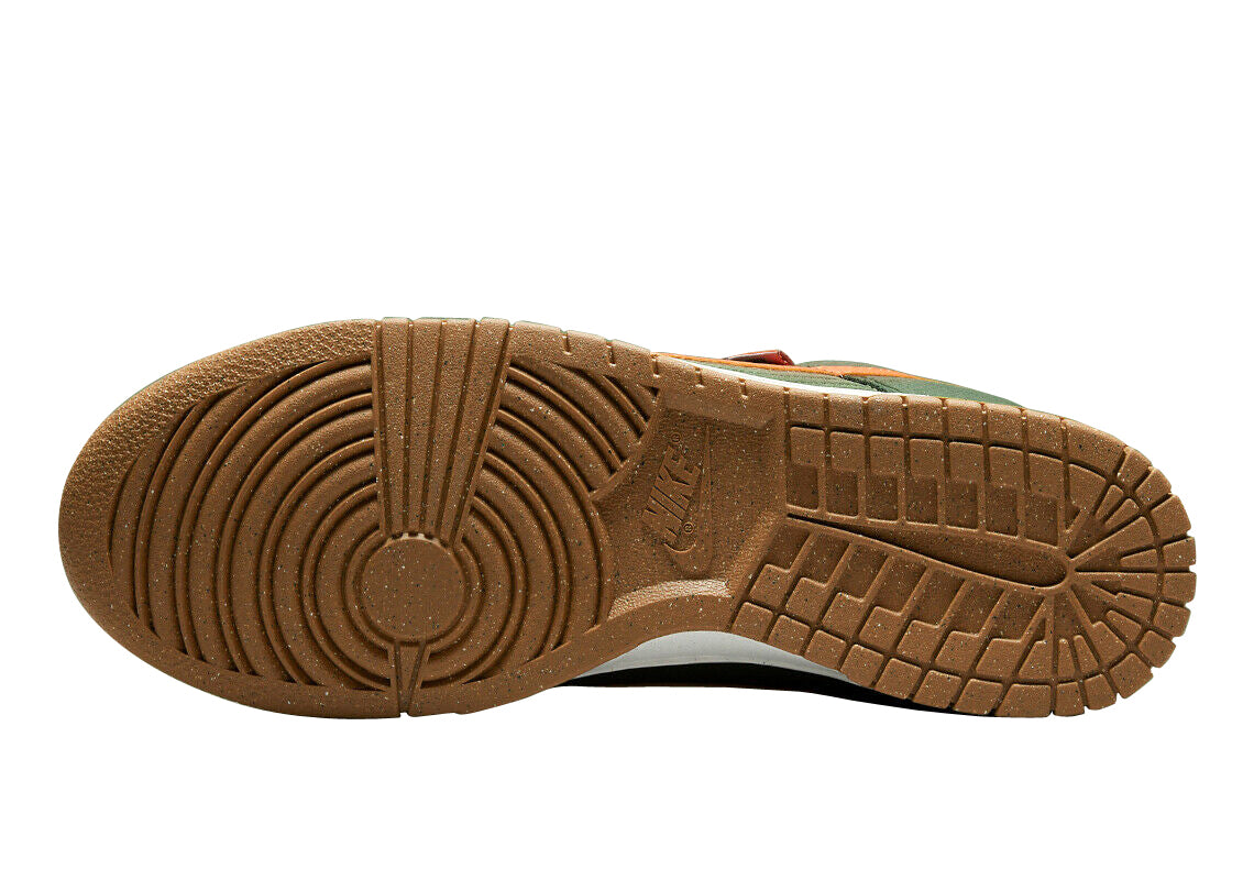 Big Kid's Nike Dunk Low SE Sequoia/Orange-Medium Olive (DC9561 300)