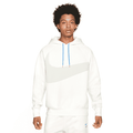 Men's Nike White/Gray Sportswear Swoosh Tech Fleece Pullover Hoodie