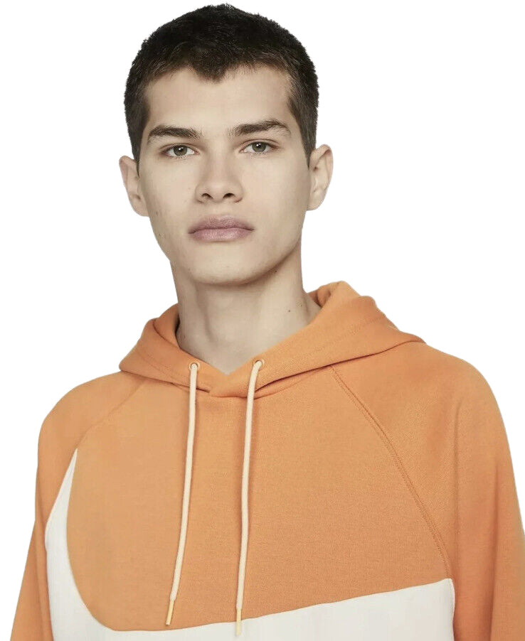Men's Nike Hot Cr/Prl Wht Sportswear Swoosh Tech Fleece Pullover Hoodie