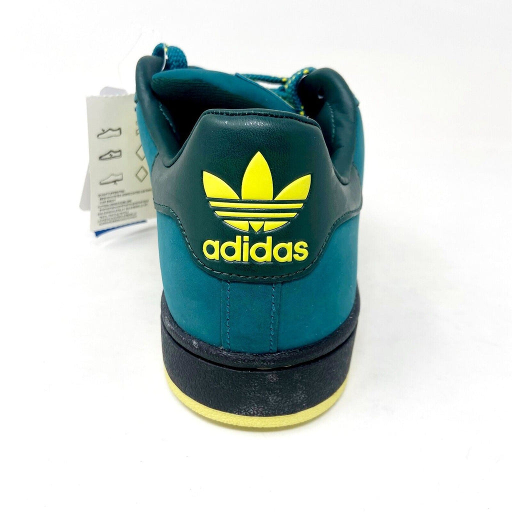 Adidas Originals Campus ST Green Yellow Mens Retro Leather Sneakers 078838