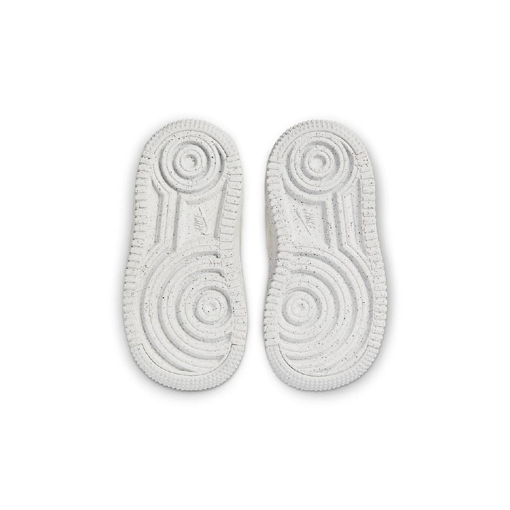 Toddler's Nike Air Force 1 Crater 'Creamwhite Gray' White/White-Orange (DH4341 100)