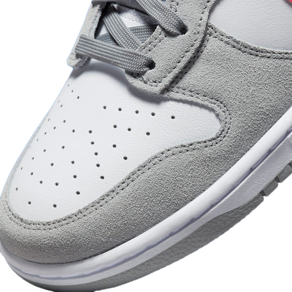 Big Kid's Nike Dunk Hi SE Lt Smoke Grey/Gym Red-White (DH9750 001)
