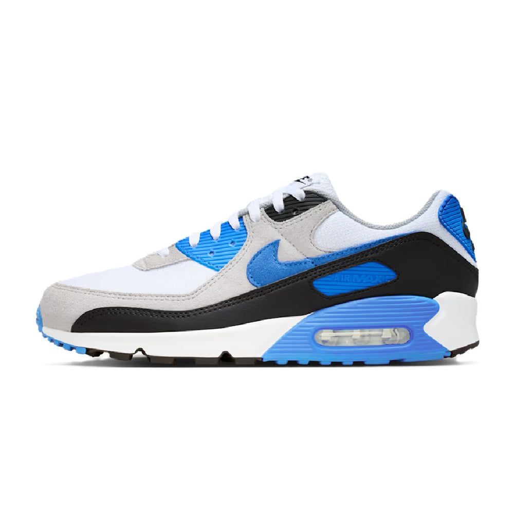 Men's Nike Air Max 90 White/Blue Crystal (DM0029 122)
