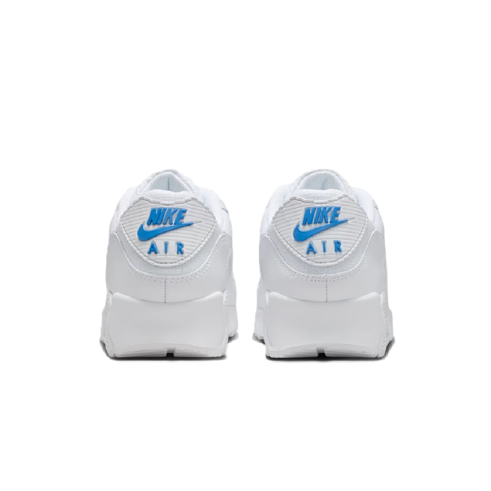 Men's Nike Air Max 90 White/White-Blue Crystal (DM0029 123)