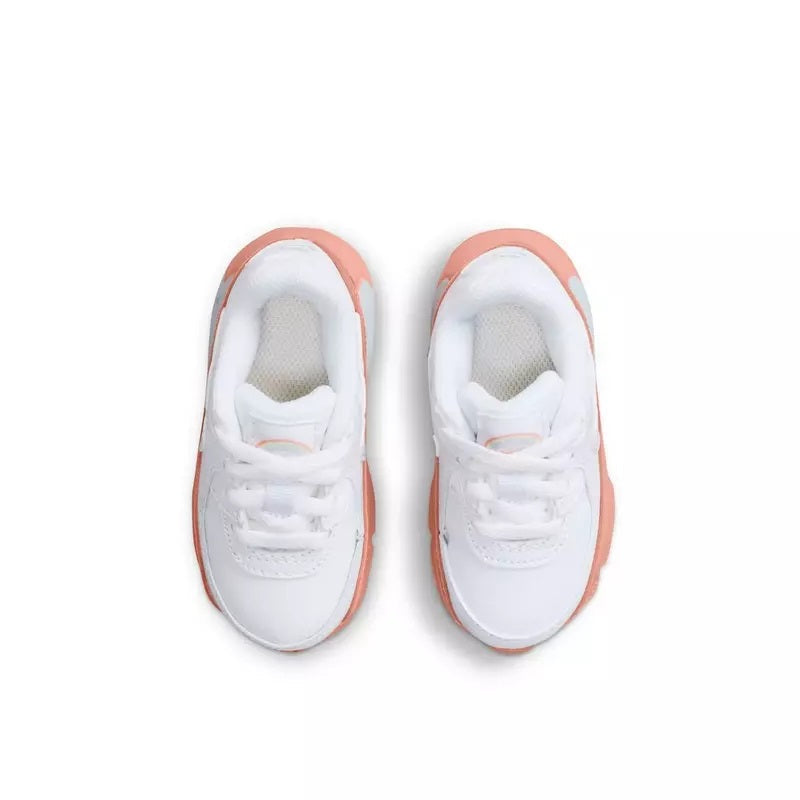 Toddler's Nike Air Max 90 LTR SE White/Aura-Lt Madder Root (DM0958 100)