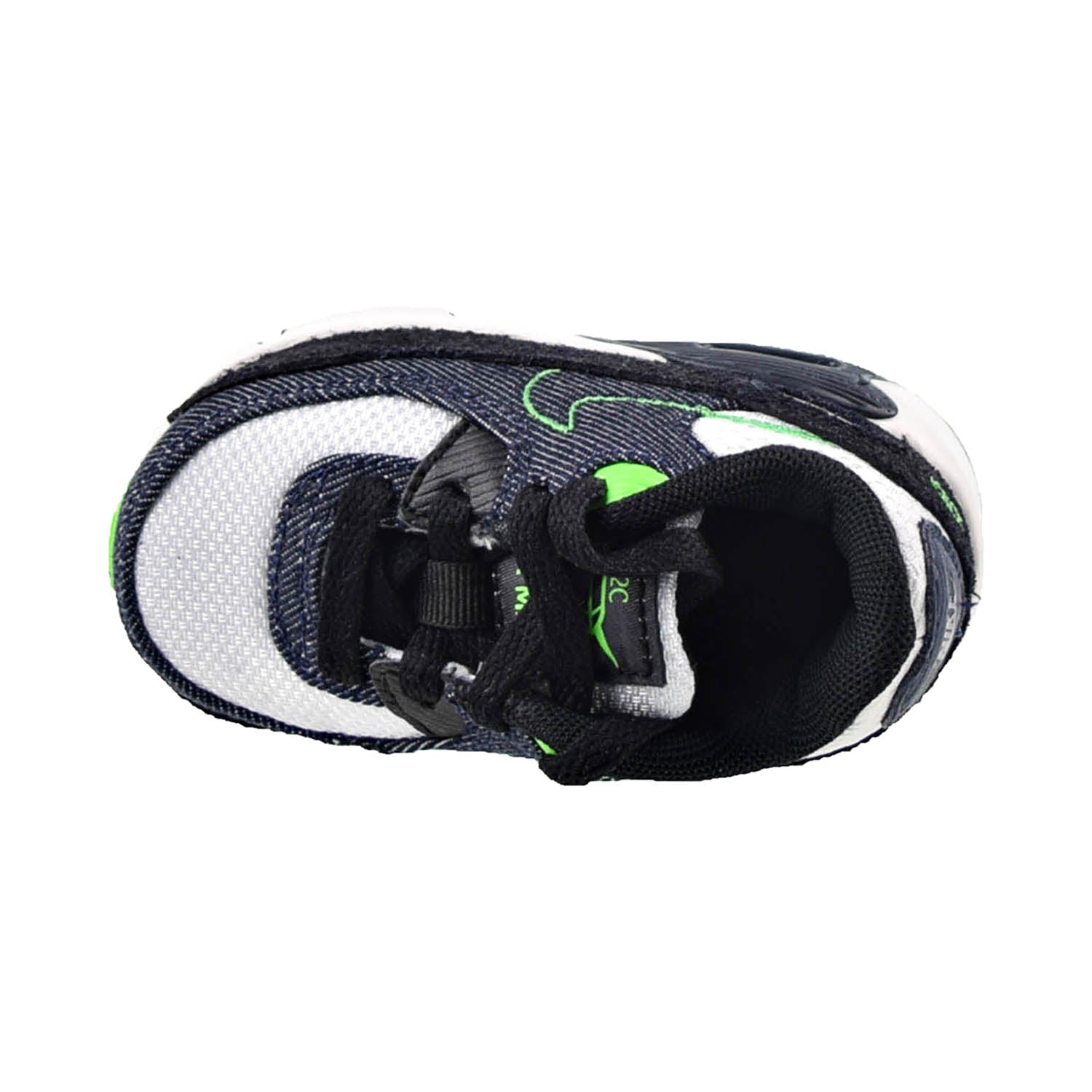 Toddler's Nike Air Max 90 LTR SE 2 Blk/Obsidian-Scream Grn (DN4378 001)