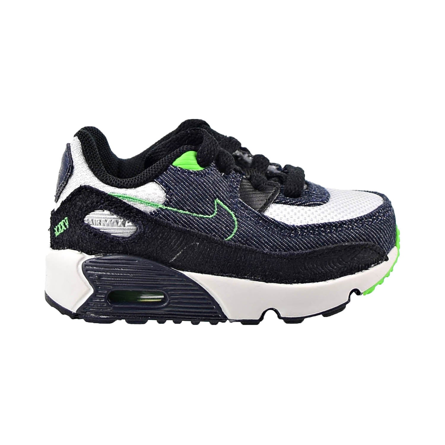 Toddler's Nike Air Max 90 LTR SE 2 Blk/Obsidian-Scream Grn (DN4378 001)