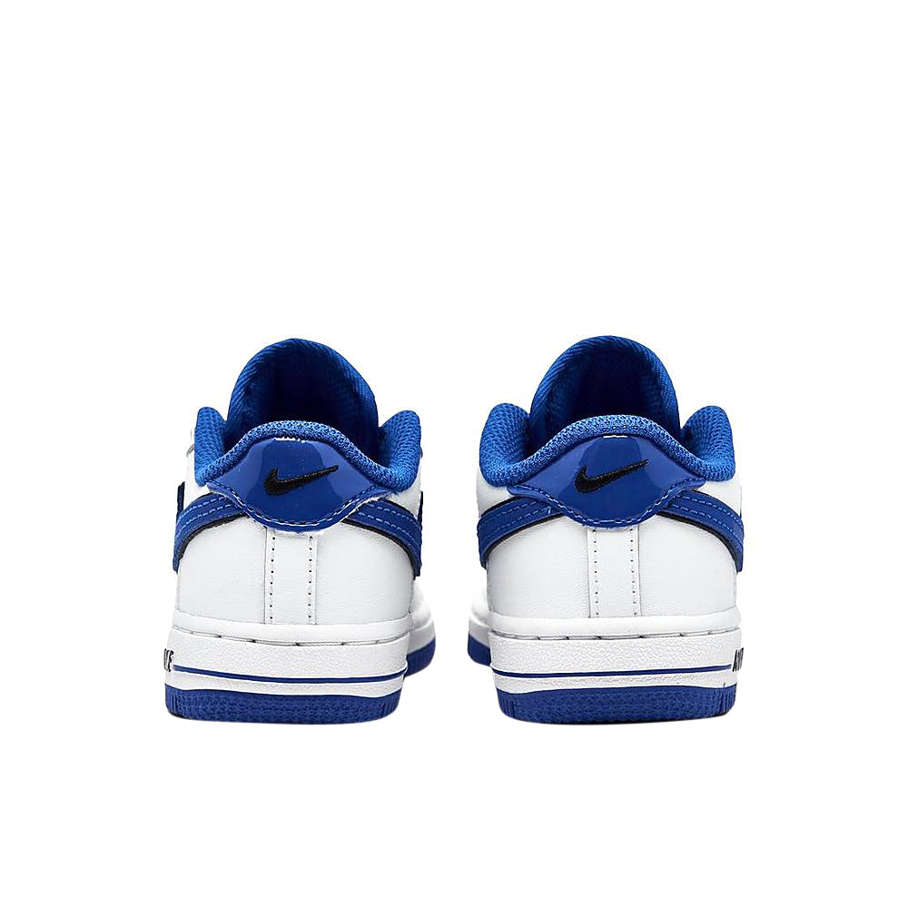 Toddler's Nike Force 1 LV8 White/White-Black-Game Royal (DO3808 100)