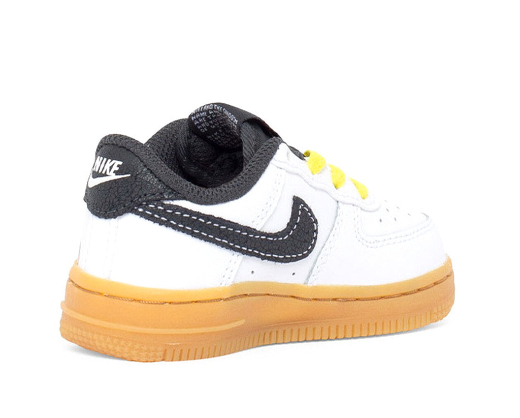 Toddler's Nike Force 1 LV8 White/Anthracite-Yellow Strike (DO5863 100)
