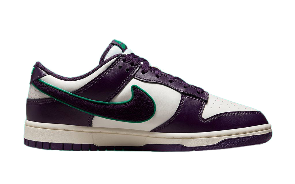 Men's Nike Dunk Low Retro "Chenille Swoosh" Sl/Grand Prple (DQ7683 100)