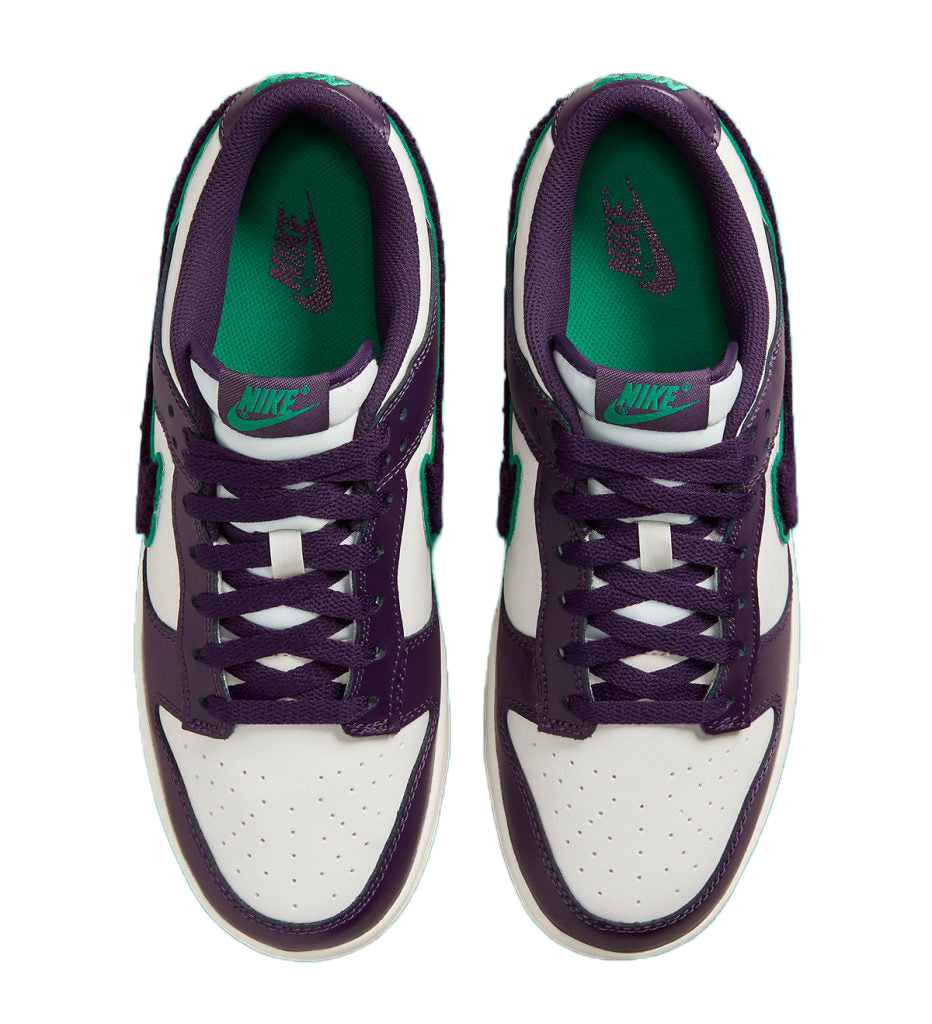 Men's Nike Dunk Low Retro "Chenille Swoosh" Sl/Grand Prple (DQ7683 100)