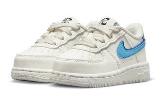 Toddler's Nike Air Force 1 LV8 2 Sail/Bl Chill-Medium Blue (DV0753 100)