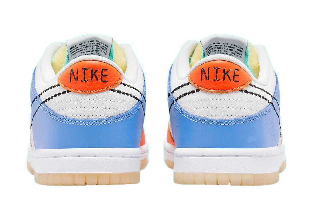 Big Kid's Nike Dunk Low Retro White/Black-Safety Orange (DX3363 100)