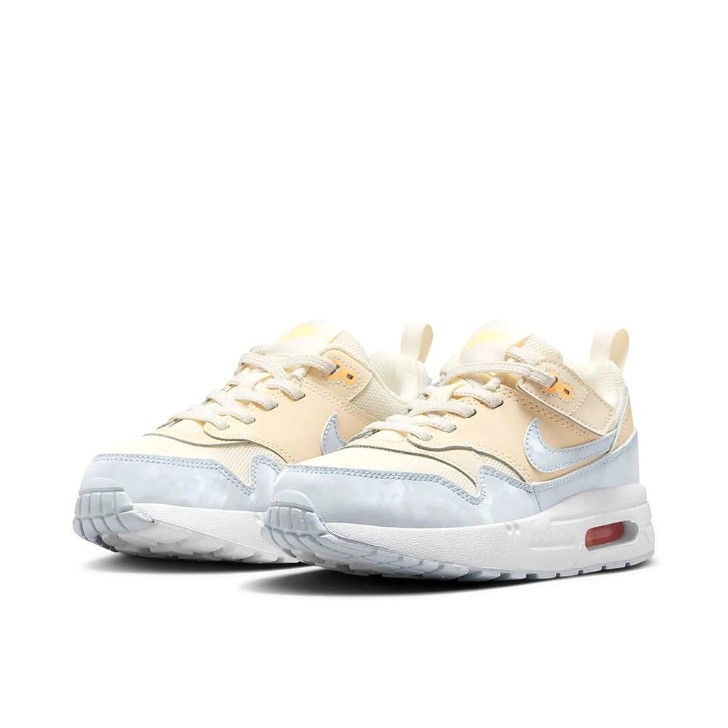 Little Kid's Nike Air Max 1 EasyOn Pale Ivory/Football Grey (DZ3308 102)