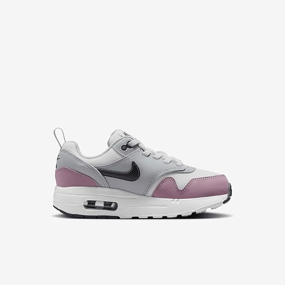 Little Kid's Nike Air Max 1 Easyon Summit Wht/DK Smoke Grey (DZ3308 115)