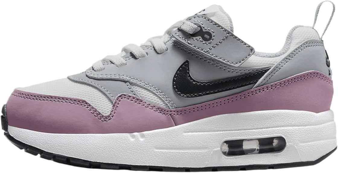 Little Kid's Nike Air Max 1 Easyon Summit Wht/DK Smoke Grey (DZ3308 115)