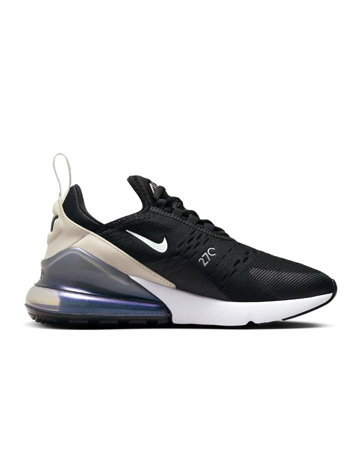 Women's Nike Air Max 270 Black/Metallic Silver-Phantom (DZ7736 002)