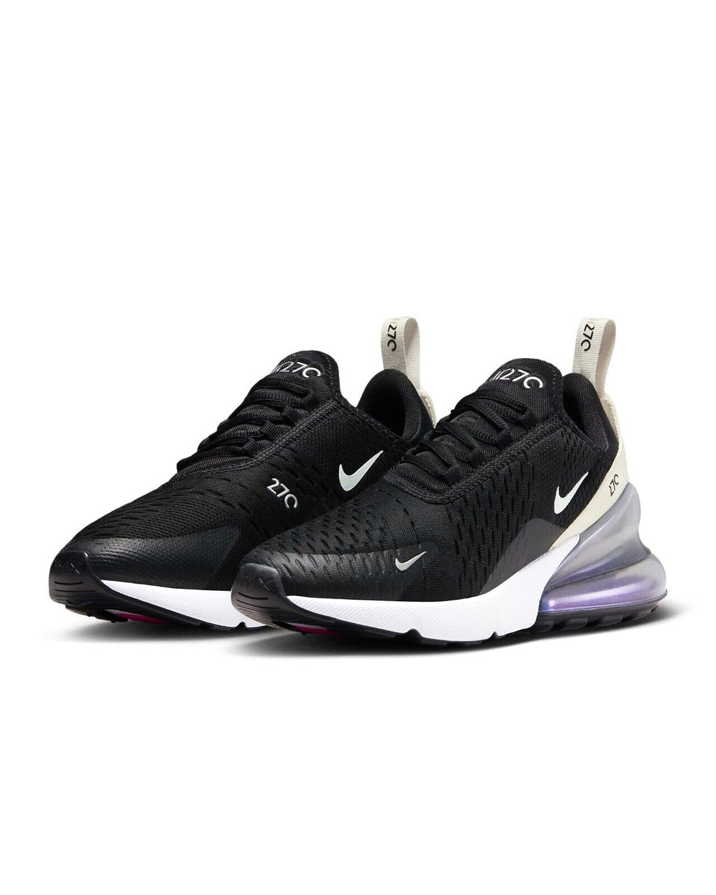 Women's Nike Air Max 270 Black/Metallic Silver-Phantom (DZ7736 002)