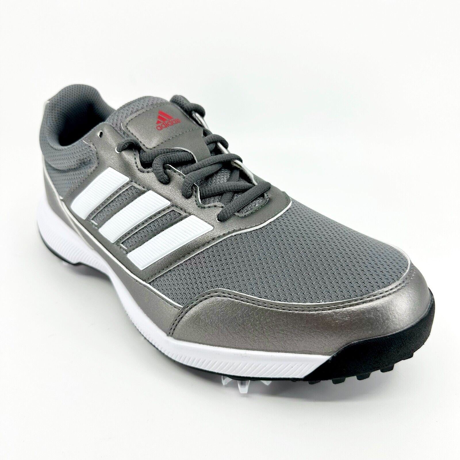 Adidas Tech Response 2.0 Gray Silver Metallic Mens Wide Golf Shoes EE9420