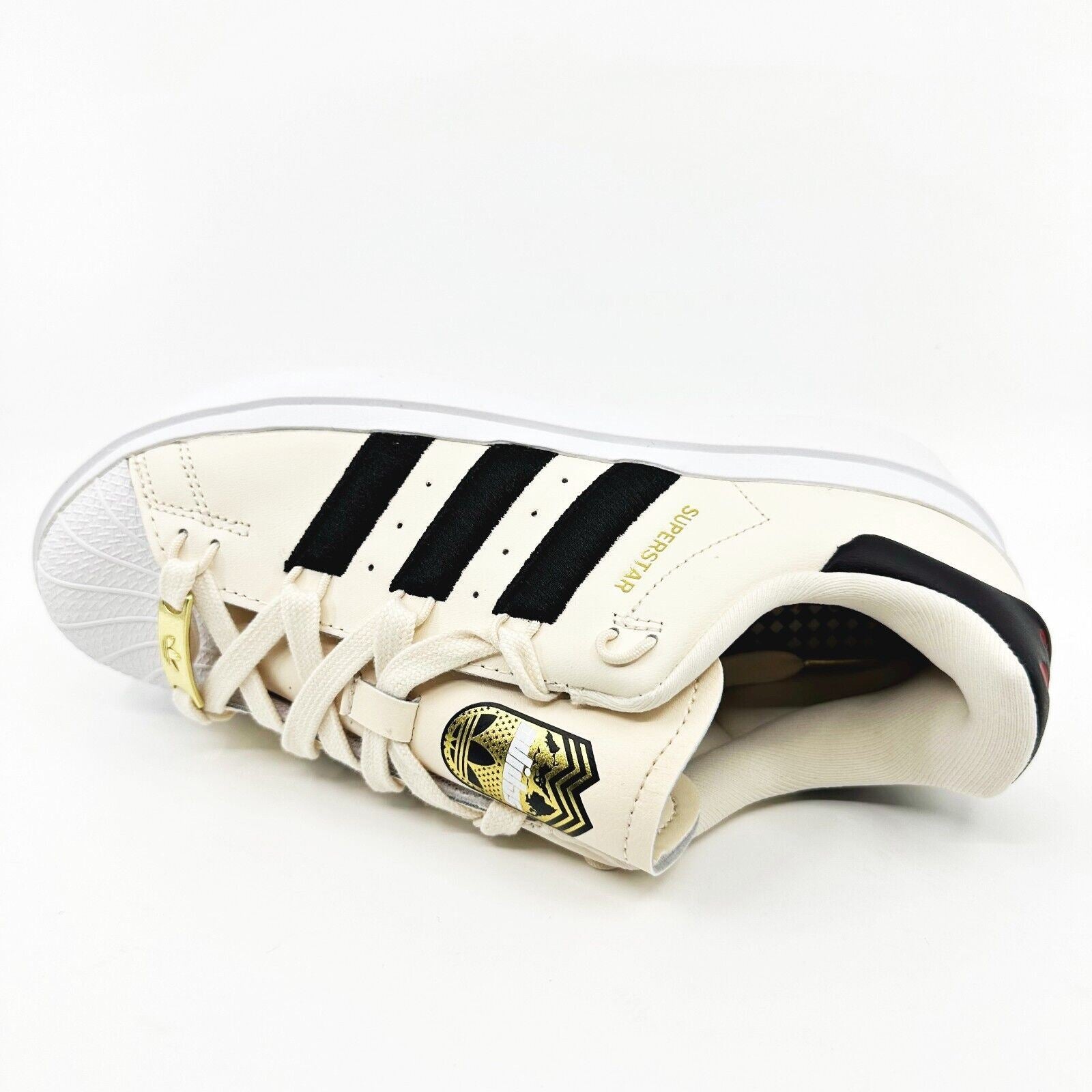 Adidas Originals Superstar Bonega Ivory Womens Platform Sneakers IF4827