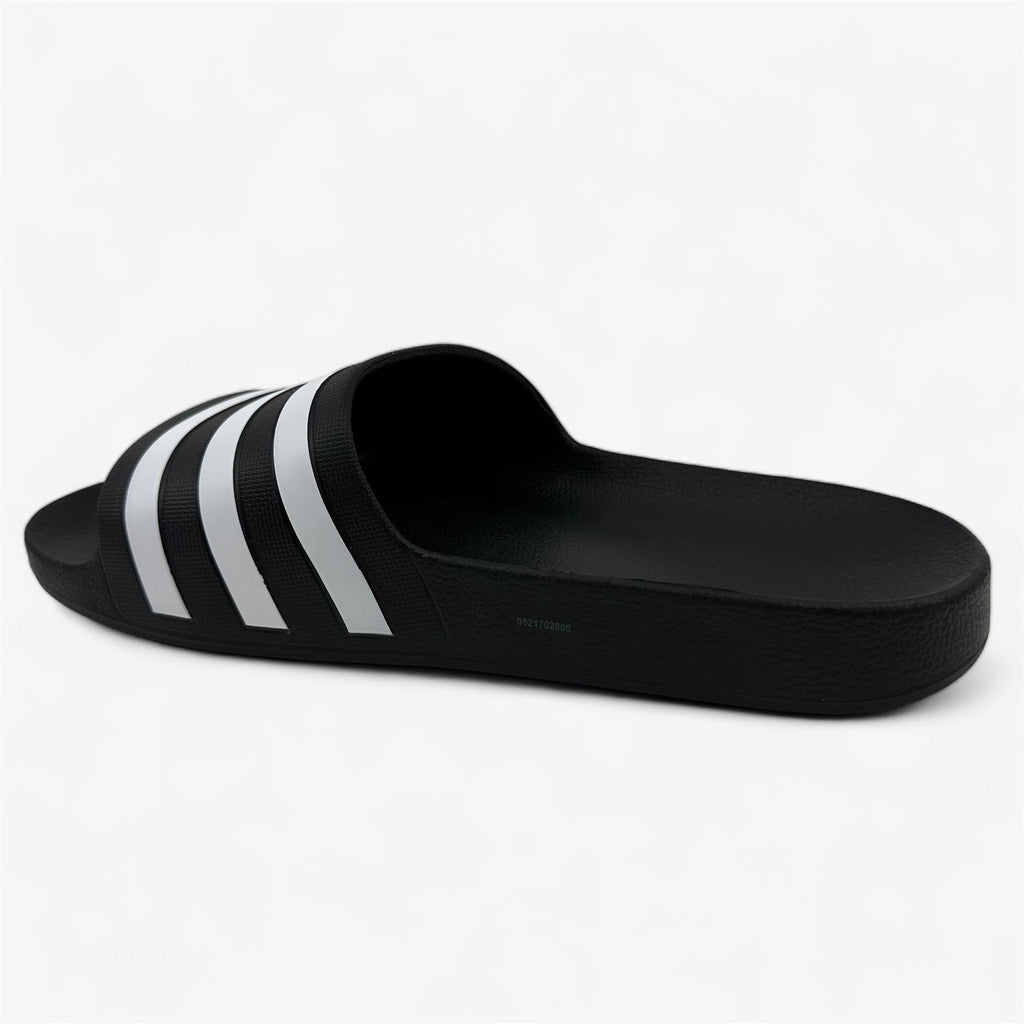 Adidas Adilette Aqua Black White Womens Athletic Slip-On