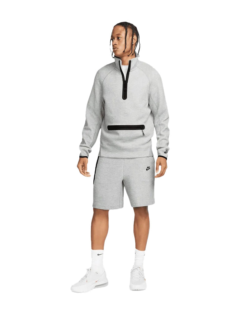 Men's Nike Sportswear Drk Gry Matte Slvr Tech Fleece Half Zip Sweatshirt