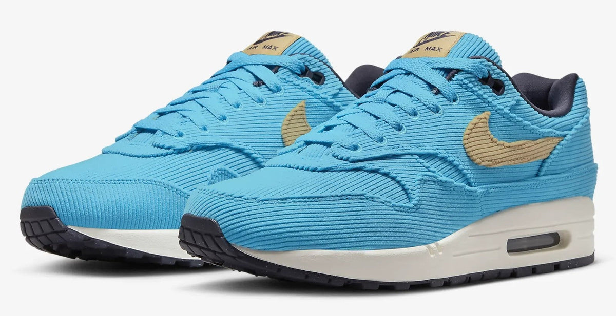 Men's Nike Air Max 1 PRM Baltic Blue/Sesame-Gridiron (FB8915 400)
