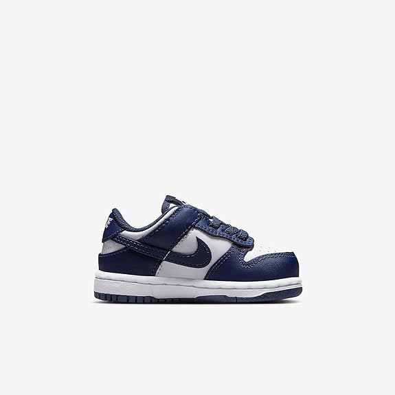 Toddler's Nike Dunk Low White/Midnight Navy-White (FB9107 116)
