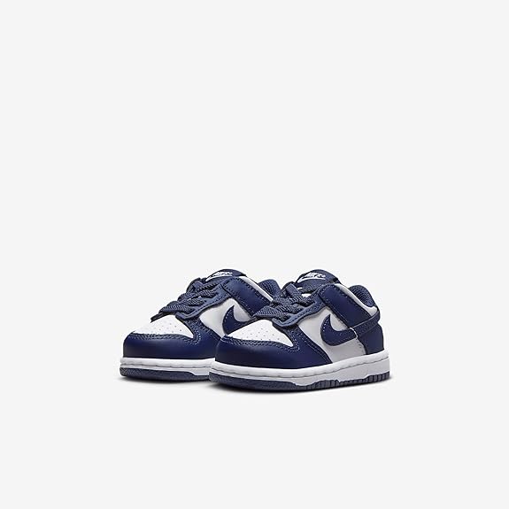 Toddler's Nike Dunk Low White/Midnight Navy-White (FB9107 116)